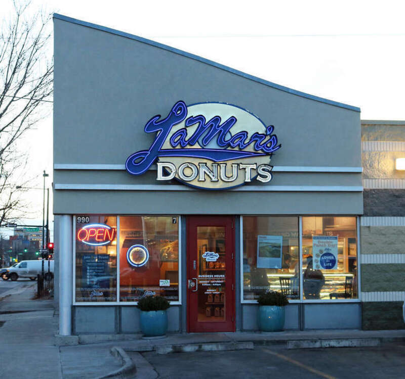 The LaMar's Donuts store located at 990 West 6th Avenue in Denver, Colorado.