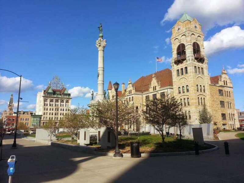 Lackawanna County Courthouse and John Mitchell Monument, Bounded by Washington Avenue, Linden Street, Adams Avenue, and Spruce Street Scranton