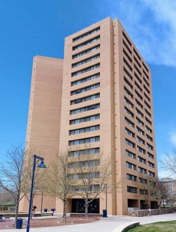 Lawrenson Hall, SE corner, University of Northern Colorado