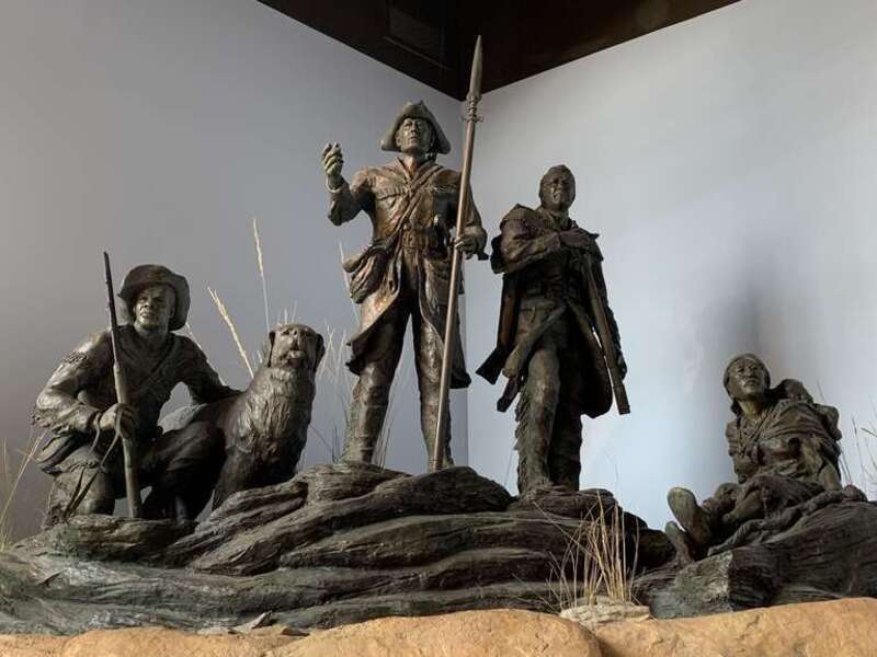 See w:York (explorer). An earlier version of this work, located at the Broadwater Overlook Park in Great Falls, Montana, omits Sacagawea.