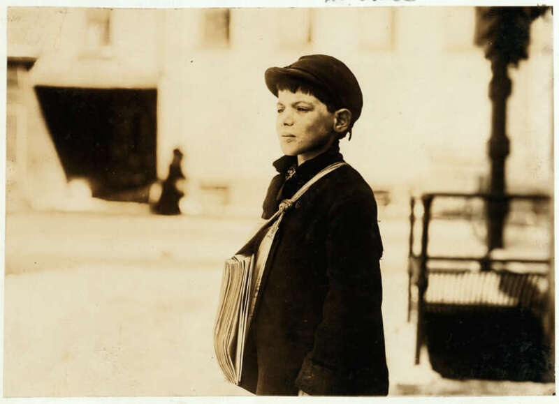 Tony Casale, called &quot;Bologna&quot;, 11 years old been selling 4 years. Sells until 10 P.M. some times. His paper boss told me the boy had shown him the marks on his arm where his father had bitten him for not selling more papers. He (the boy) said