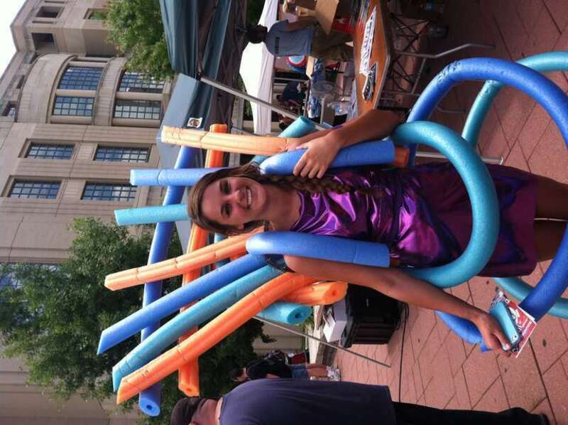 Woman dressed in festive  costume for Lexington Kentucky Gay Pride Parade.