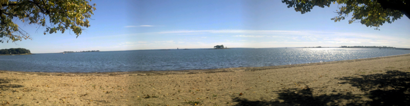 View of Long Island Sound from Shady Beach Park, Norwalk, CT