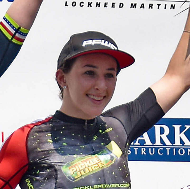 Women's Pro race at the 2019 Armed Forces Cycling Classic in Clarendon (Arlington) VA Sunday June 2, 2019.Winner was Kendall Ryan of Team TIBCO-Silicon Valley Bank. 2nd Natalie Redmond (Fearless Femme Racing p-b Altam) 3rd Harriet Owen (Hagens