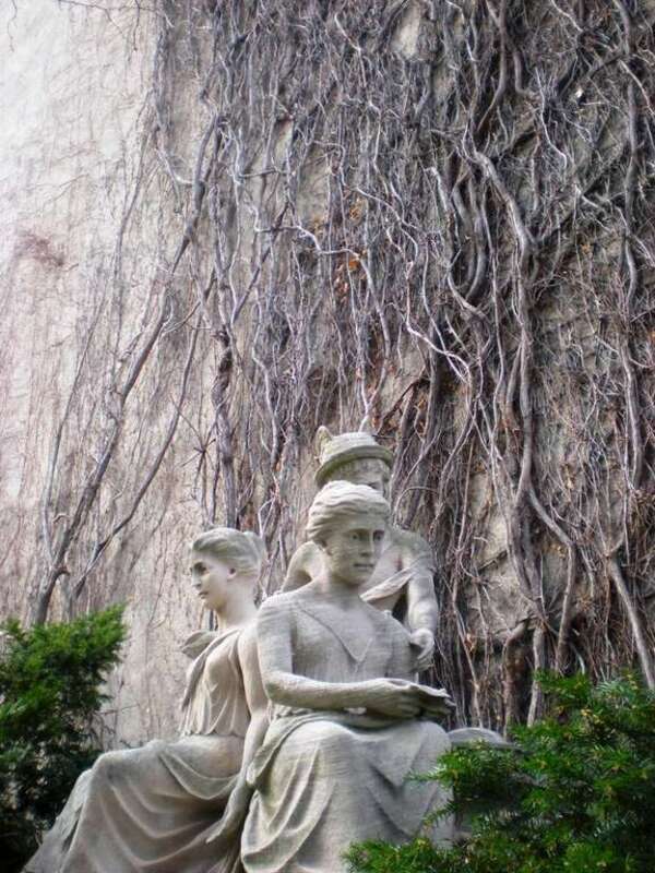 Mercury and Two Allegorical Figures by Henry M. Saunders (1896)