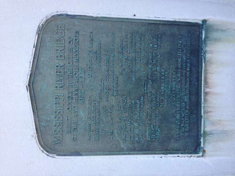 Sign from building of this bridge in 1925-1927.