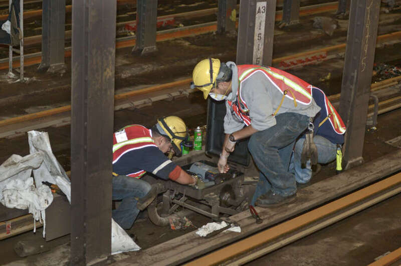 On Friday, November 11, 2012, New York City Transit employees at Dyckman Street pumped water out of Upper Manhattan's section of the A Line. 

Photo: Metropolitan Transportation Authority / Patrick Cashin.