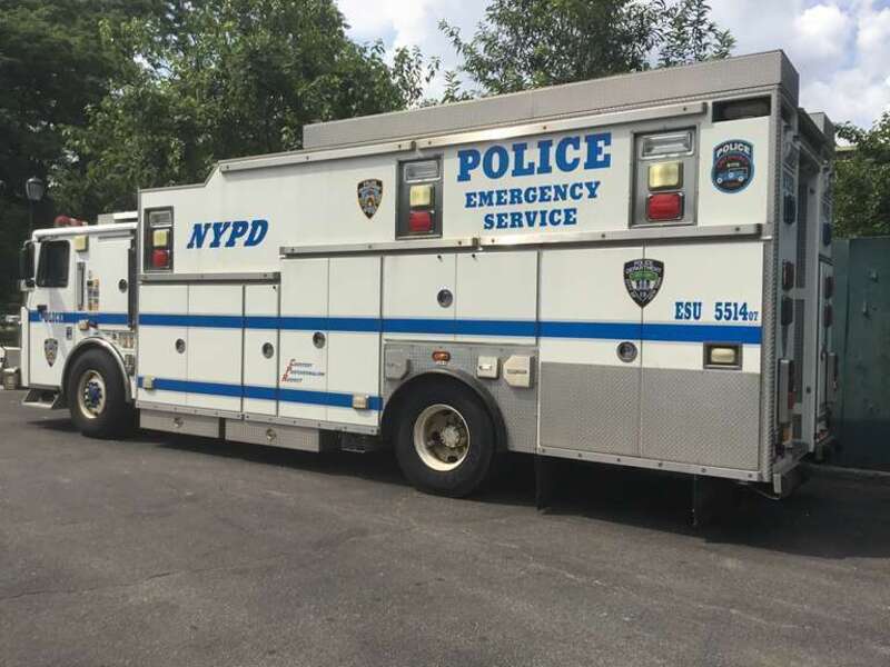 NYPD Emergency Service Truck in Flushing Meadows Corona Park