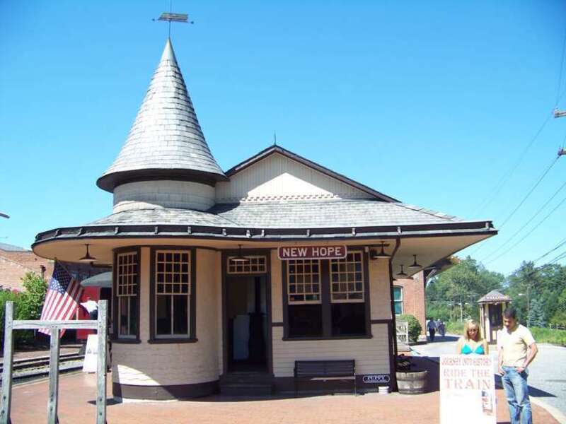 New Hope train station on the New Hope-Ivyland railroad.