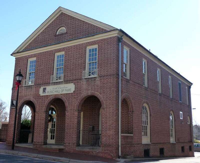 Photo of the building housing the North Carolina Music Hall of Fame located in Kannapolis, North Carolina. It previously was the old jail for the town.
