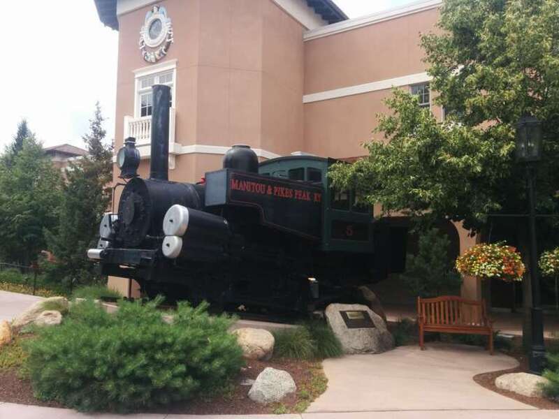 Number 5 in a flower bed at about 19 Lake Circle Dr., 80906 (14 miles from where it was best shown at the Manitou Station, 515 Ruxton, 80829