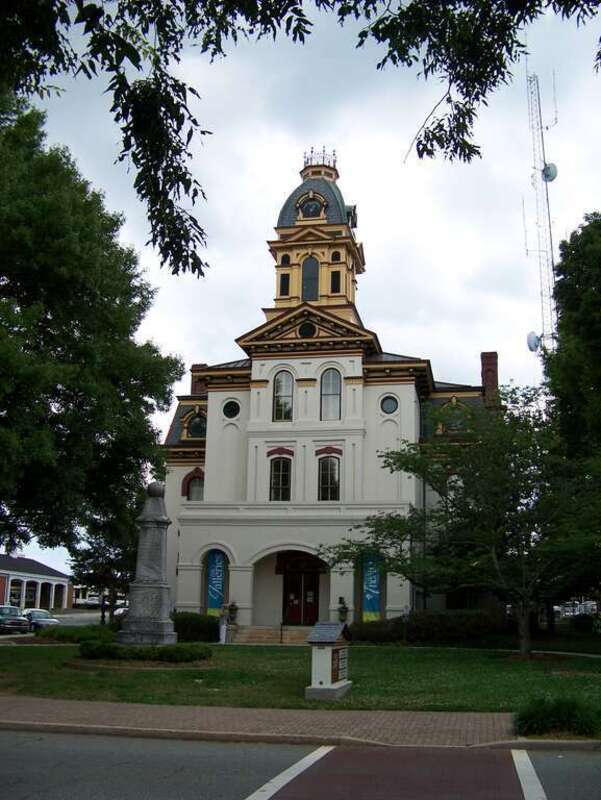 Cabarrus County Courthouse and Confederate Monument.