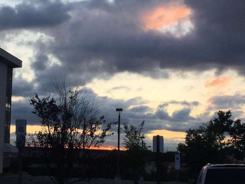 Clouds over the Allwood section of Clifton, New Jersey, near Brighton Road.