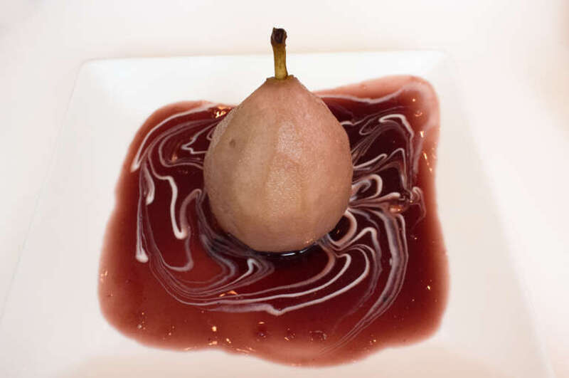 Jenny and I saw the Delacroix exhibit at the Birmingham Museum of Art and started with lunch at Oscar's at the Museum.  This is the tasty Pinot Poached Pear we had.  Very Good!