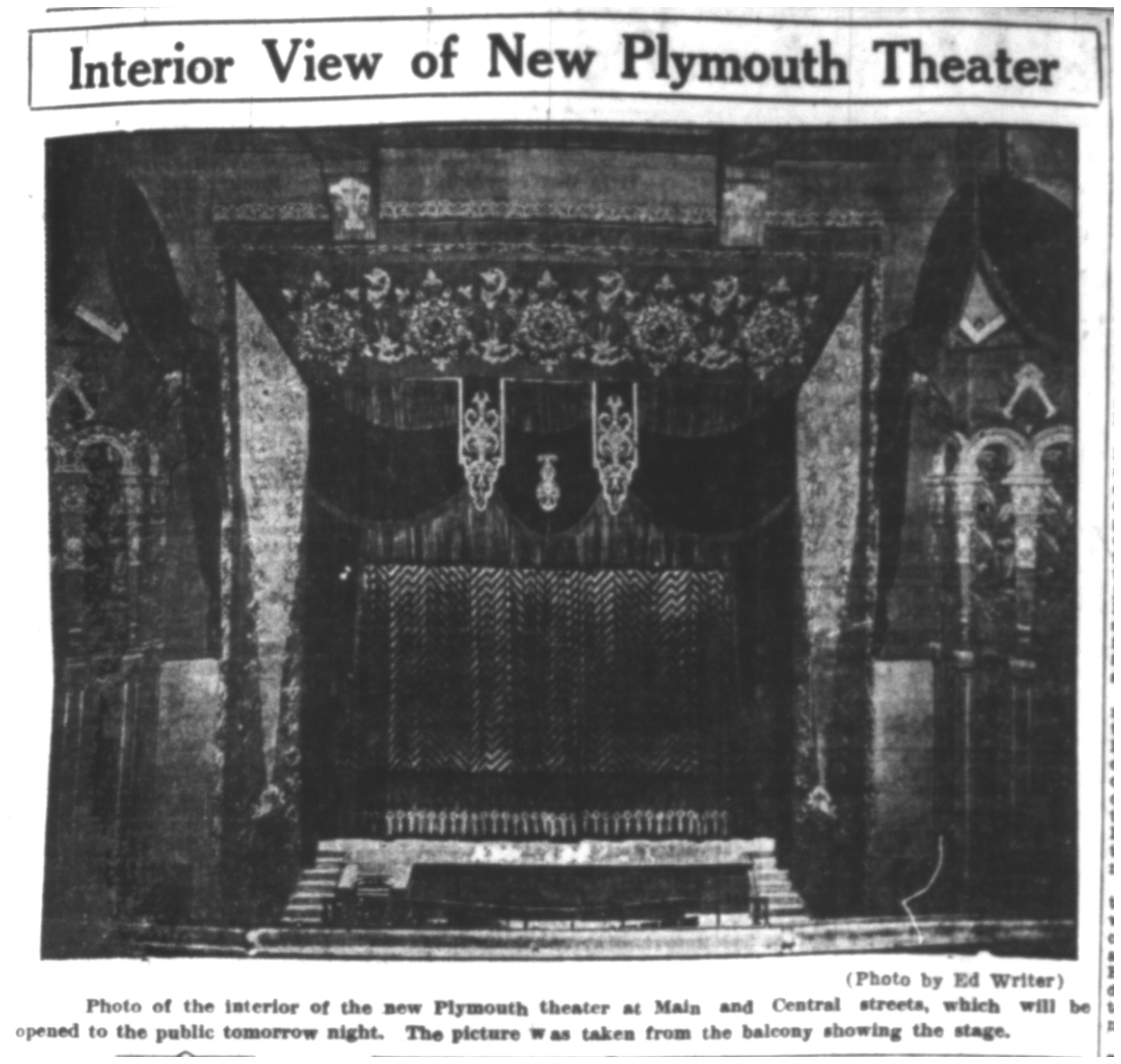 Interior View of New Plymouth Theater