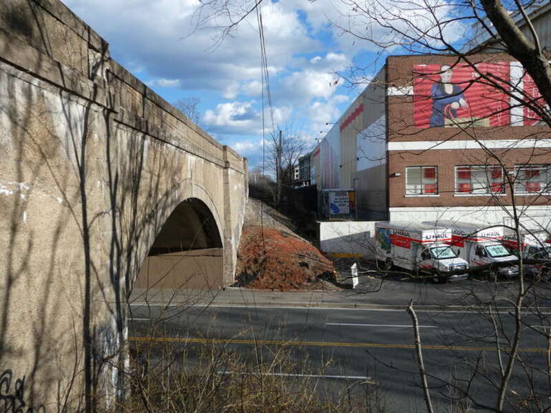 The proposed site of Mystic Valley Parkway station seen in March 2022
