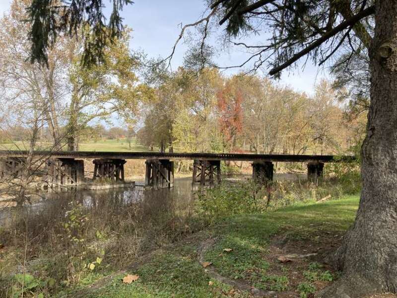 Railroad bridge in Snyder Park, Springfield, Ohio