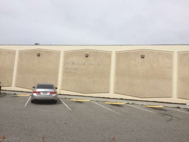 Exterior view of Broadway Street Post Office in Redwood City, California