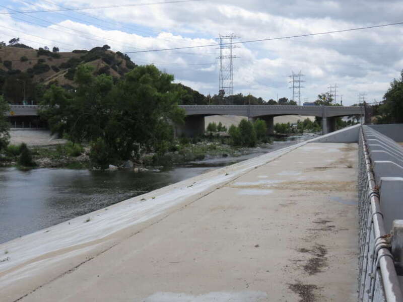 Riverside Drive Bridge over the Los Angeles River in Los Angeles, California in 2019