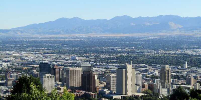 View of Salt Lake City from the south.