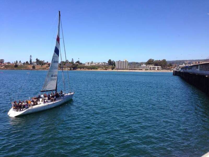 Santa Cruz, California. View from wharf looking toward beach.