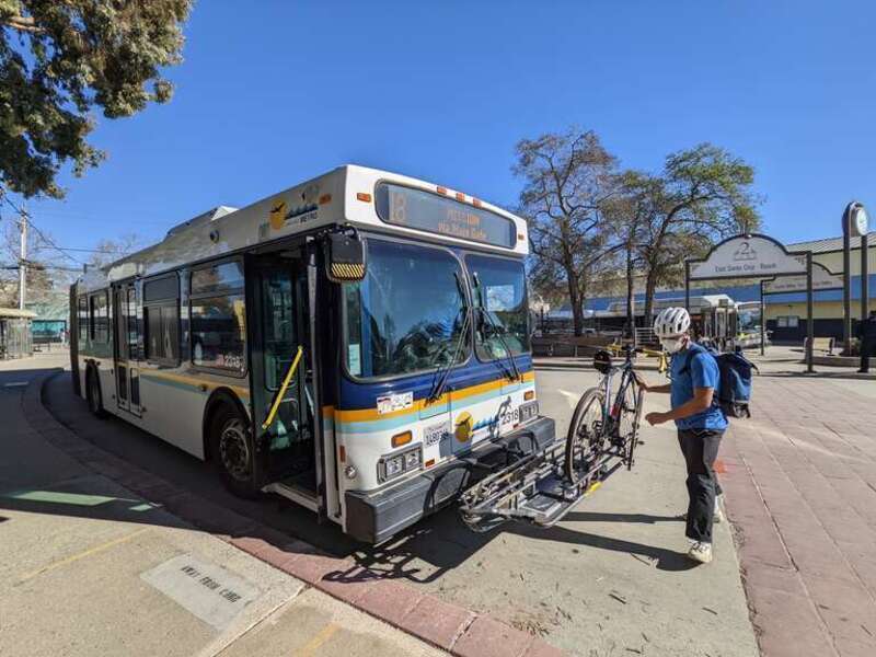 A Santa Cruz metro bus 2318 operates in route
18 .mw-parser-output .smallcaps{font-variant:small-caps}mission 
UCSC 

via Main Gate
which it runs throughout Santa Cruz into UC Santa Cruz. This bus used to be operated by VTA before Santa Cruz metro