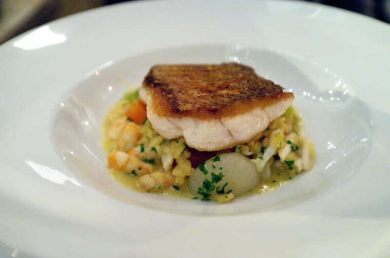 Sautéed Red Snapper over Seafood Risotto with jumbo lump crabmeat, gulf shrimp, leeks and vermouth

Jenny enjoyed this immensely.  Highlands Bar &amp;amp; Grill does a really nice job and gave us a wonderful table for our anniversary dinner.