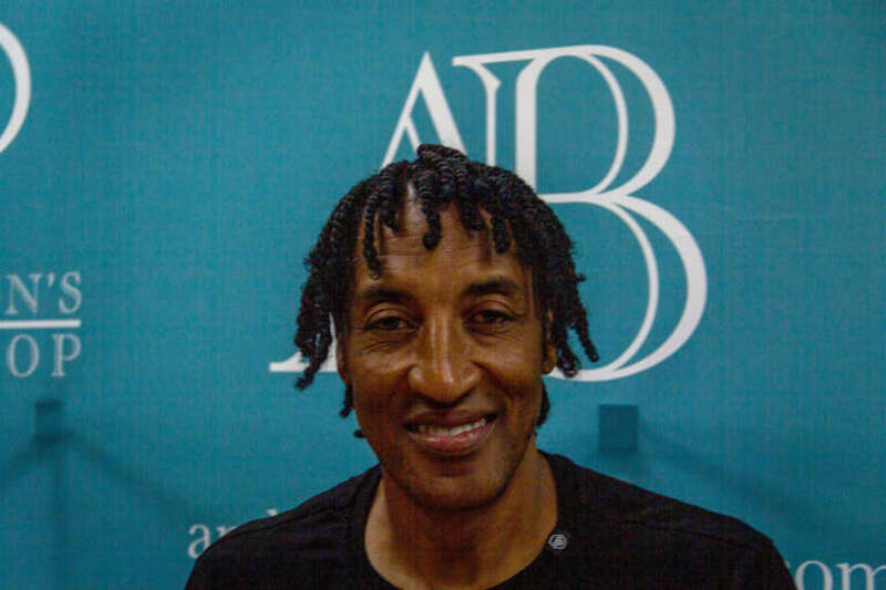 Scottie Pippen at his book signing for Unguarded at Anderson's Bookshop on 2-5-22 in Naperville, IL.