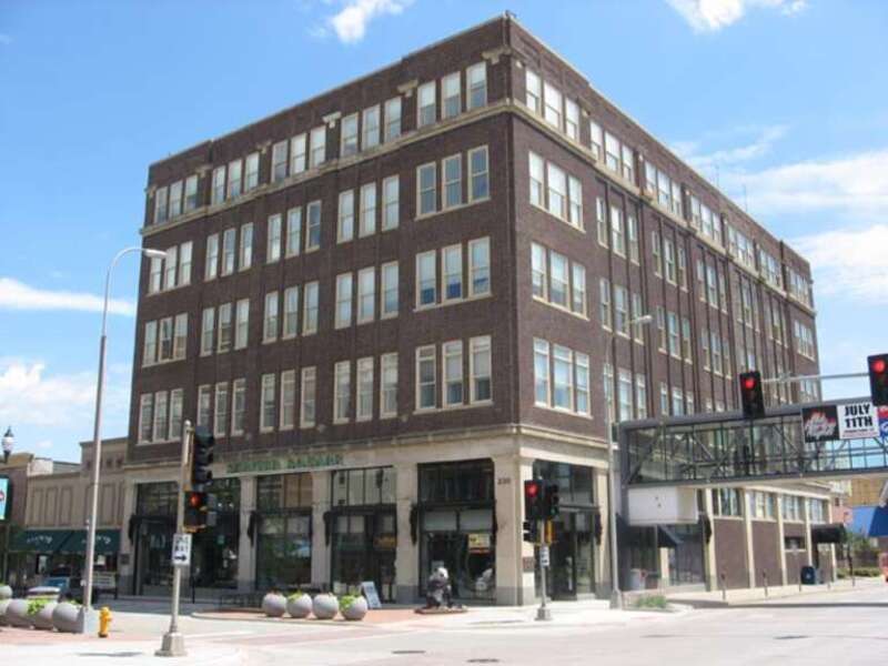 Shriver Square in downtown Sioux Falls, South Dakota, USA.