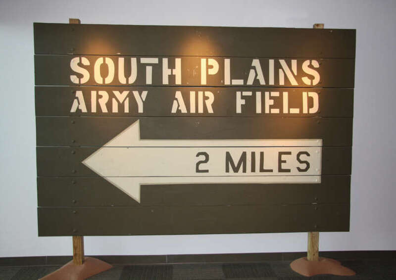 Silent Wings Museum: South Plains Army Air Field sign