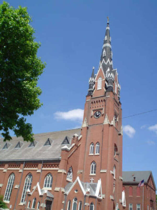 The exterior of Saint Mary's Church, Dubuque, Iowa, United States. This shows the steeple and the exterior of the church.



This is an image of a place or building that is listed on the National Register of Historic Places in the United States of