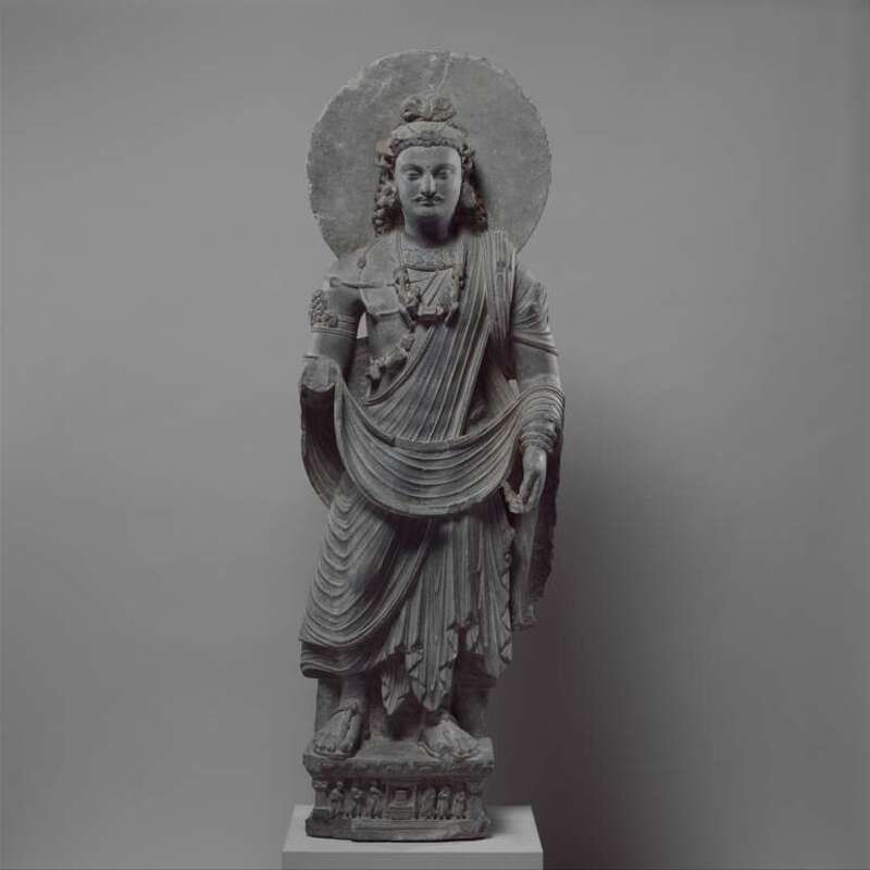 This Standing Bodhisattva Maitreya (3rd century) is in the Metropolitan Museum of Art in New York.