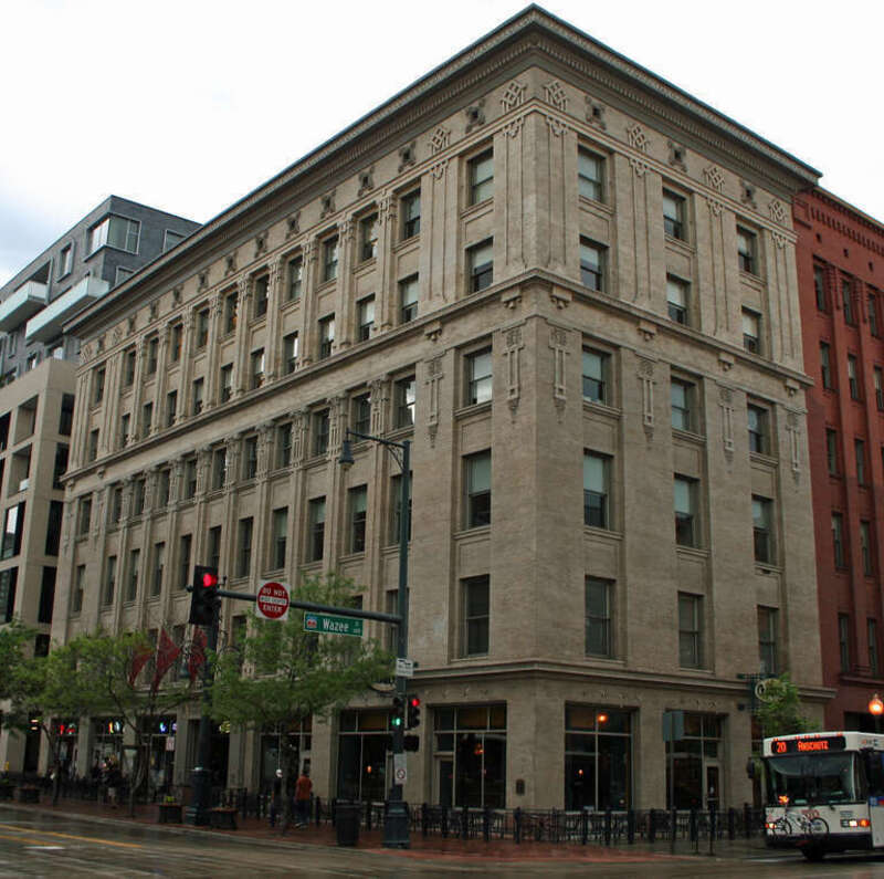 The Sugar Building, located at 1530 16th Street in Denver, Colorado