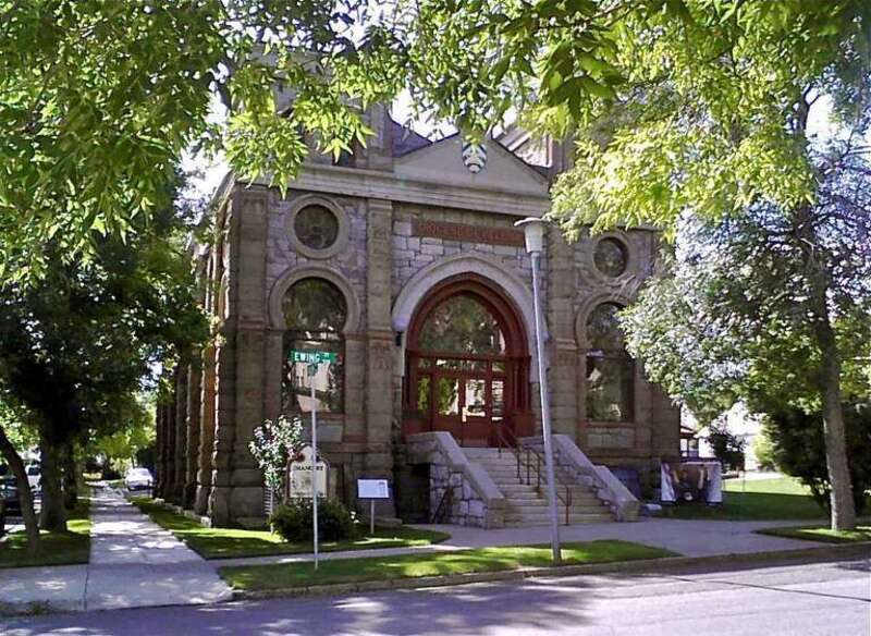 Temple Emanu-El, Building on National Register of Historic Places, Helena, Montana.  Now, ironically, houses the administrative offices of the Helena Diocese of the Roman Catholic Church