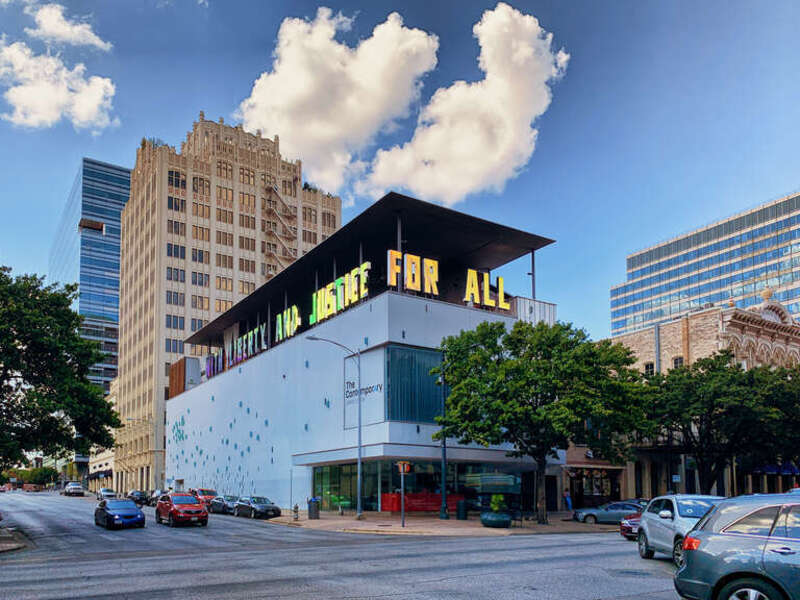 The Contemporary is Austin's main contemporary art museum and art school. The Jones Center has more than 7,000 square feet of exhibition space and a large collection of contemporary art; located at 700 Congress Avenue, Austin, Texas 78701. Large,