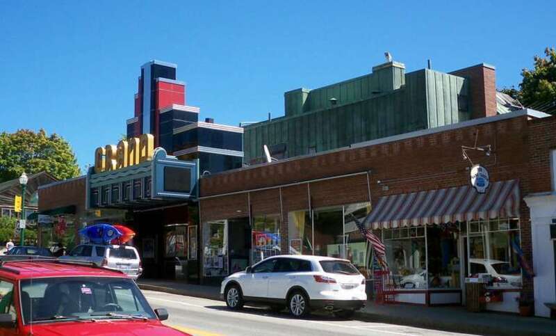 The Grand theater in Ellsworth, shown from Main St.