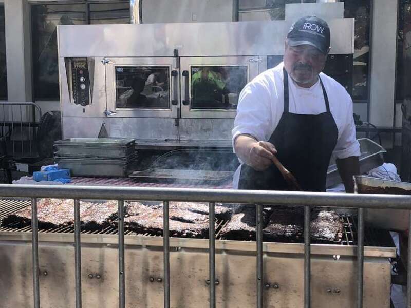 A chef cooks ribs at the The Great Eldorado BBQ, Brews &amp;amp; Blues Festival 2019 in Reno, Nevada