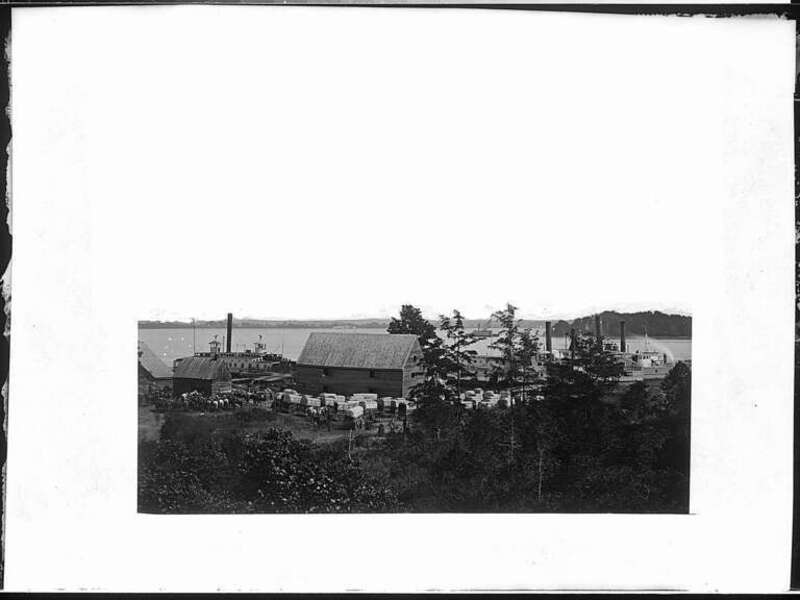 Original Caption: Transports on Potomac River, Jones Point
U.S. National Archives’ Local Identifier:  NWDNS-111-B-172
From:: Series: Mathew Brady Photographs of Civil War-Era Personalities and Scenes, (Record Group 111)
Photographer: Brady, Mathew,