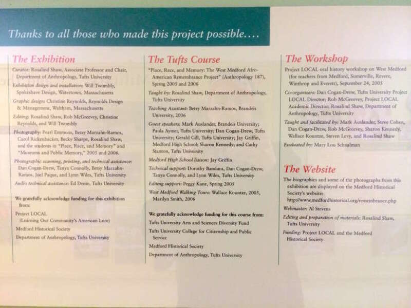 Tufts University Department of Anthropology and Medford Historical Society Exhibition Information Mural In Medford Public Library