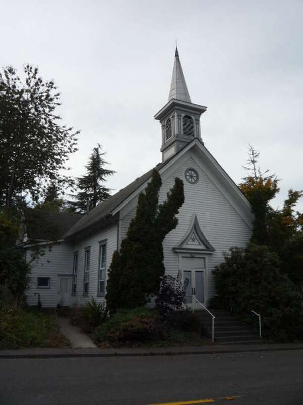 Tumwater Methodist Church On Tumwater Hill, also known to locals as the old Shaker church.