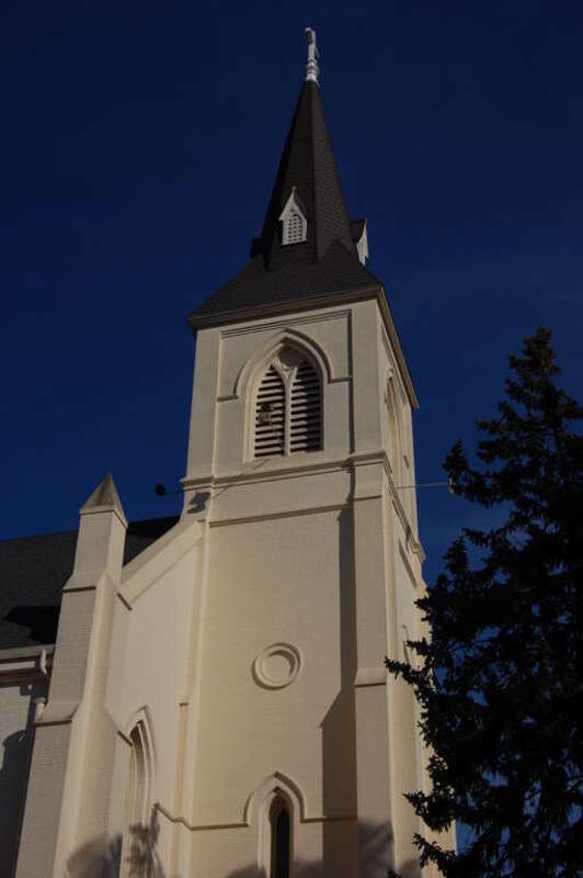 Holy Cross Catholic church. Built in 1889. 126 High Street. Santa Cruz, California, USA