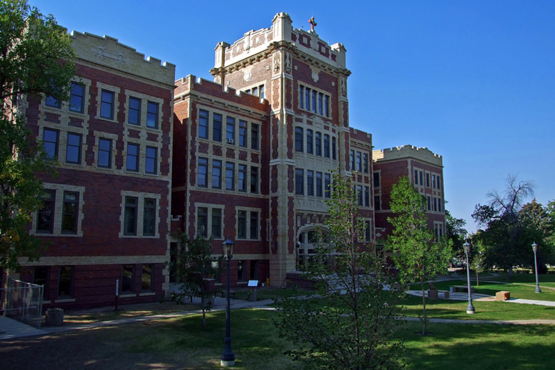 Ursuline Academy — Great Falls, Montana. 
The Sisters of the Order of St. Ursula came to Montana in 1884 to establish schools for Indians. When the homestead movement created a need for more urban educational facilities, the Great Falls Townsite