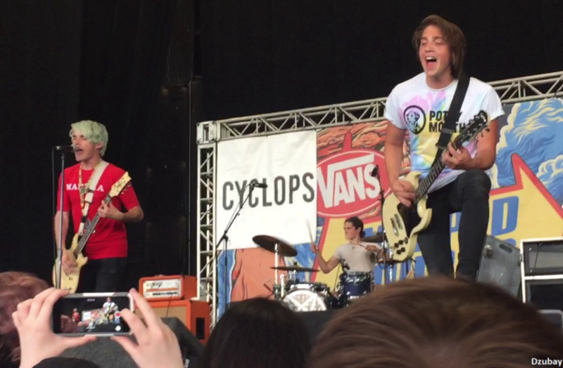 Waterparks performing in Hartford, CT at the XFINITY Theater on Warped Tour on July 10, 2016.