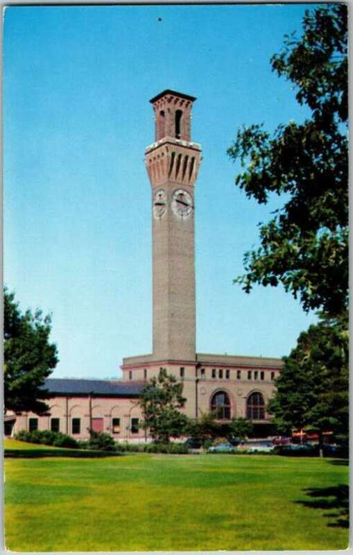 Mid-century Ektachrome postcard of Waterbury Union Station
