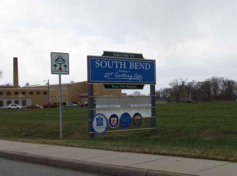 The city of South Bend is the county seat of St. Joseph County, Indiana, United States, on the St. Joseph River near its southernmost bend, from which it derives its name. As of the 2010 United States Census, the city had a total of 101,168