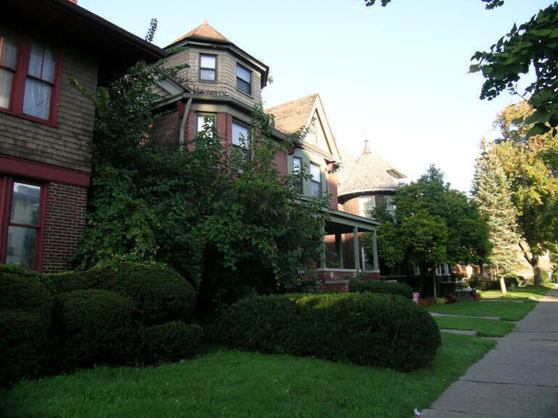 Streetscape in West Village Detroit MI