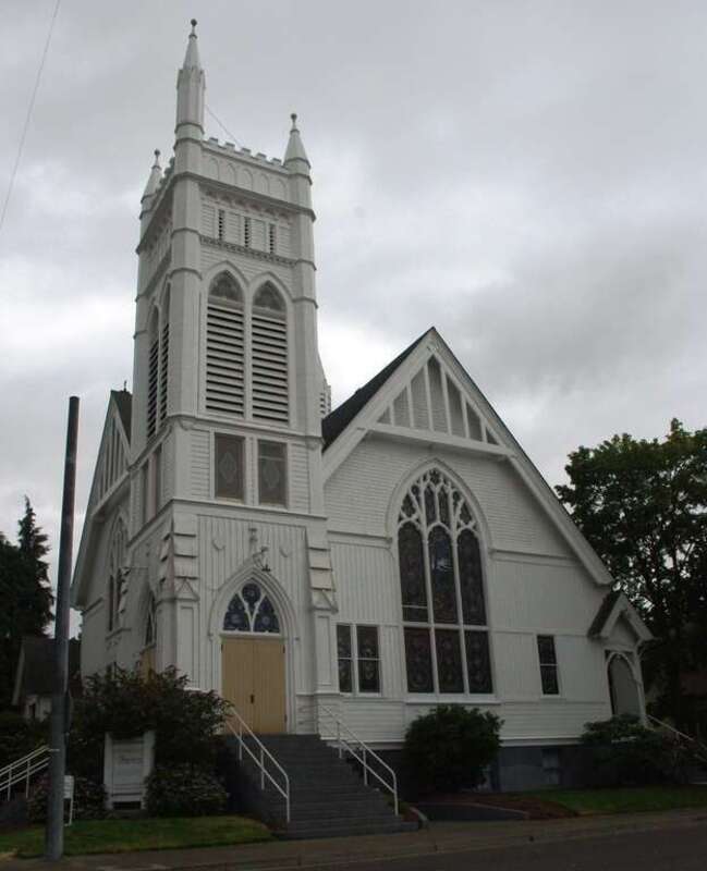 The Whitespires Church in Albany, Oregon, United States, is listed on the US National Register of Historic Places under its historic name of United Presbyterian Church and Rectory. It is also identified as a contributing resource in the NRHP-listed