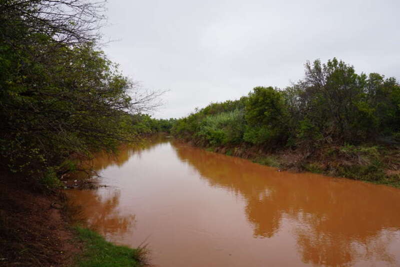 The Wichita River in Wichita Falls, Texas (United States).