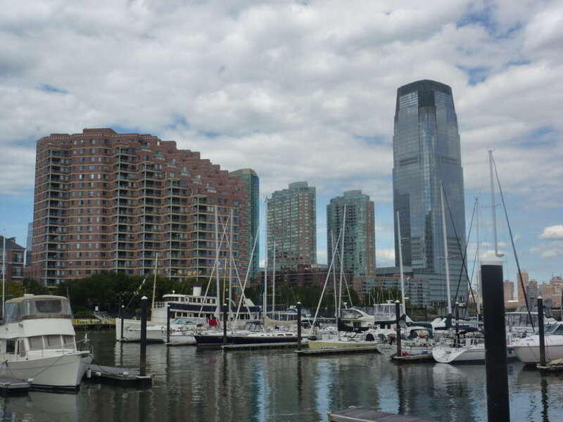 Looking northeast at Morris Canal basin.