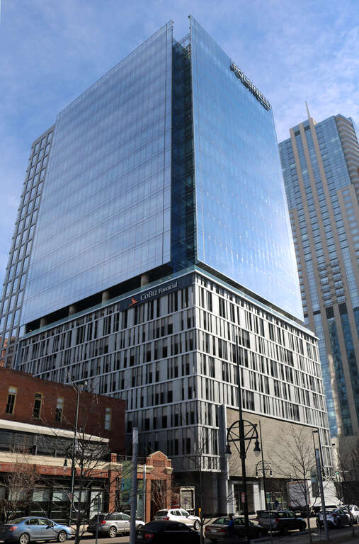 The building located at 1401 Lawrence Street in Denver, Colorado.